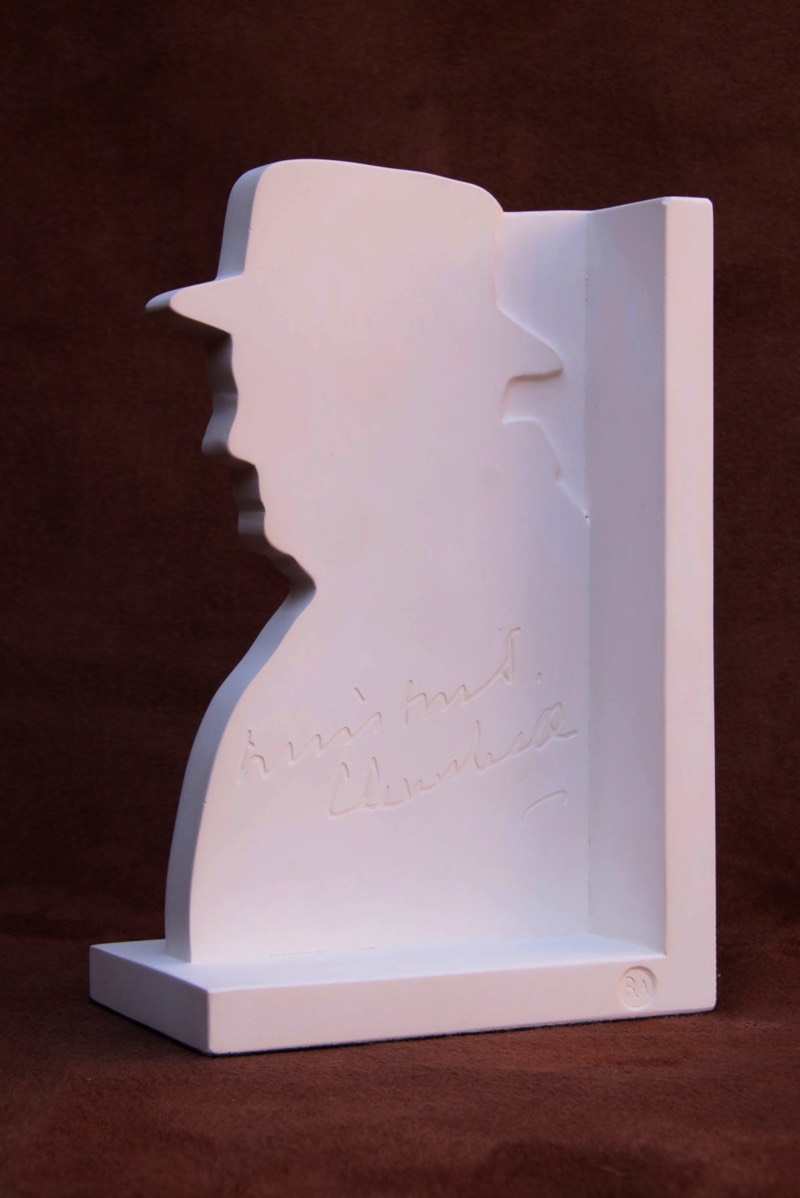 Purchase, Winston Churchill bookend, handmade in plaster by the Modern Souvenir Company.