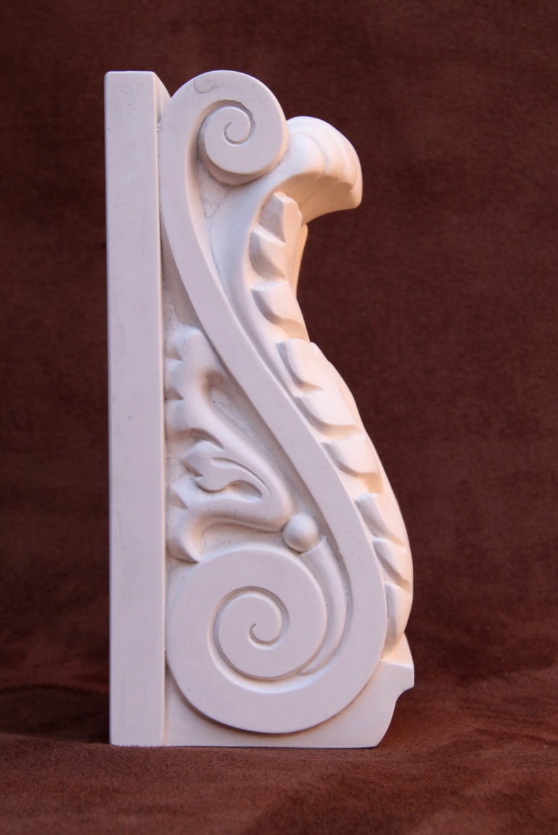Purchase, Acanthus Leaf bookend, handmade in plaster by the Modern Souvenir Company.