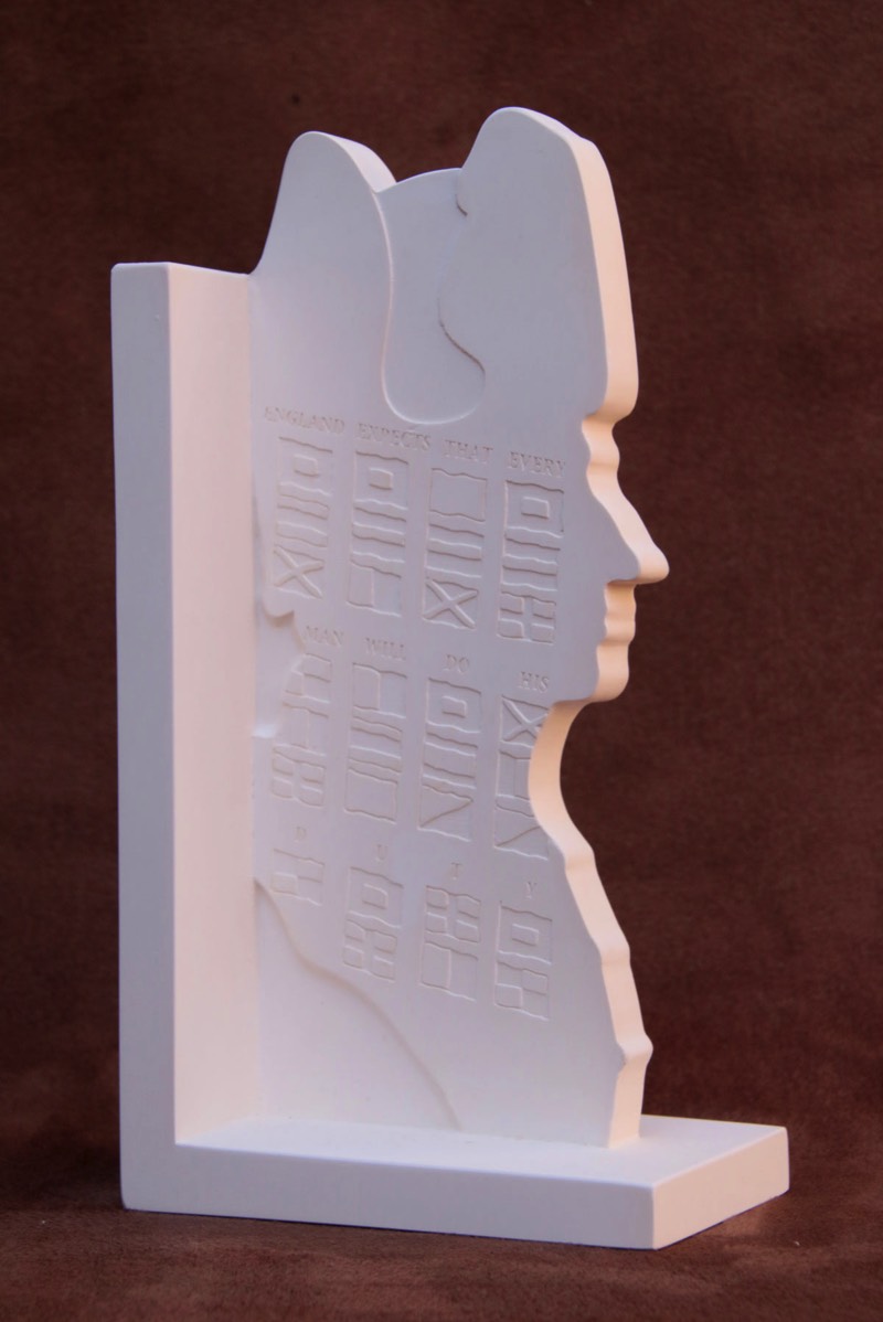 Purchase, Nelson bookend, handmade in plaster by the Modern Souvenir Company.