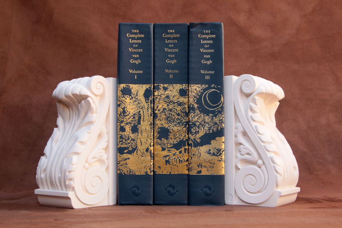 Purchase, Acanthus Leaf bookend, handmade in plaster by the Modern Souvenir Company.
