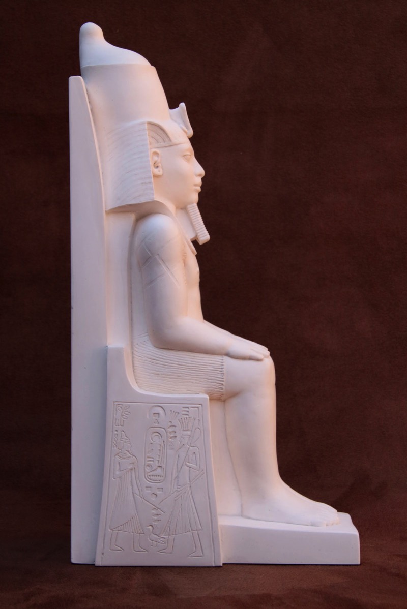 Available for purchase, Rameses II bookend in plaster, handmade by the Modern Souvenir Company.