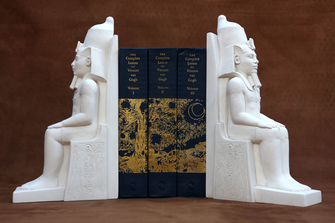 Available for purchase, Rameses II bookend in plaster, handmade by the Modern Souvenir Company.