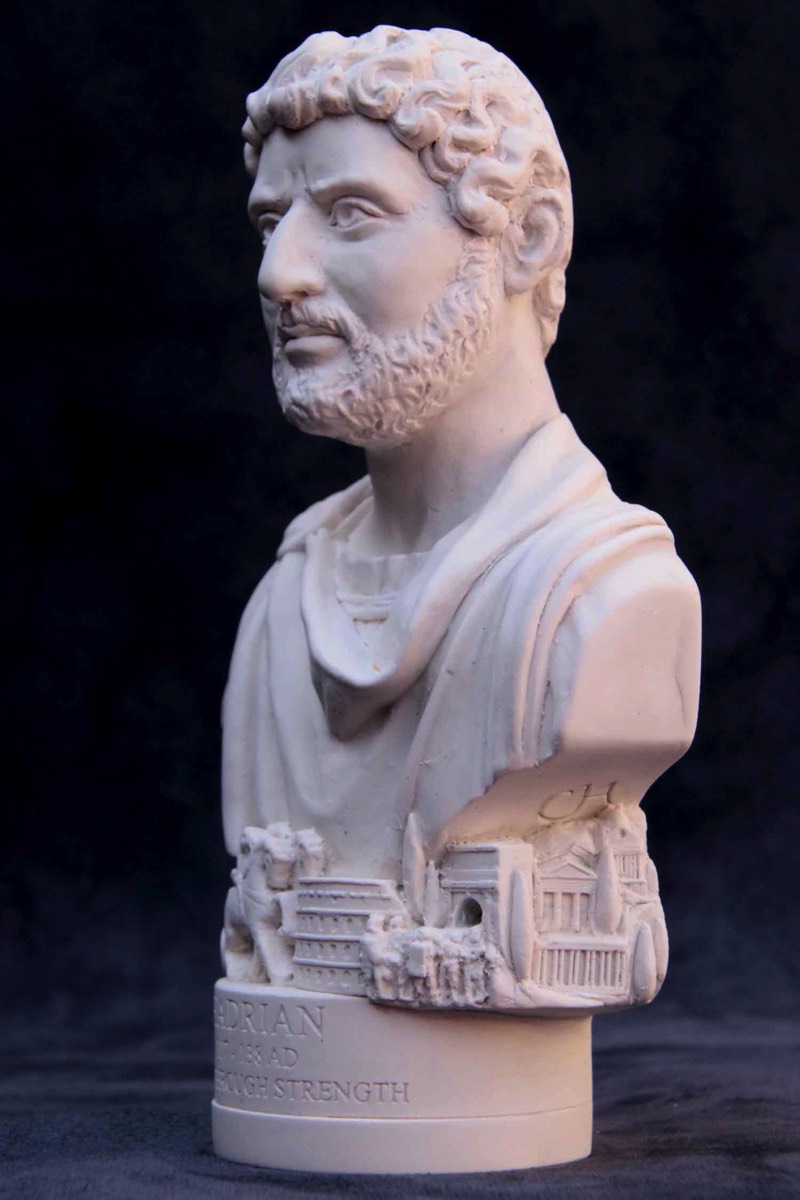 Famous Faces bust of the Roman Emperor Hadrian.