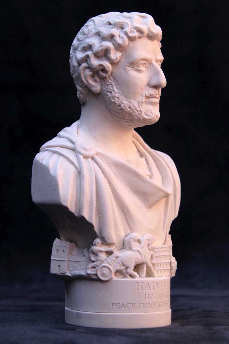 Famous Faces bust of the Roman Emperor Hadrian.