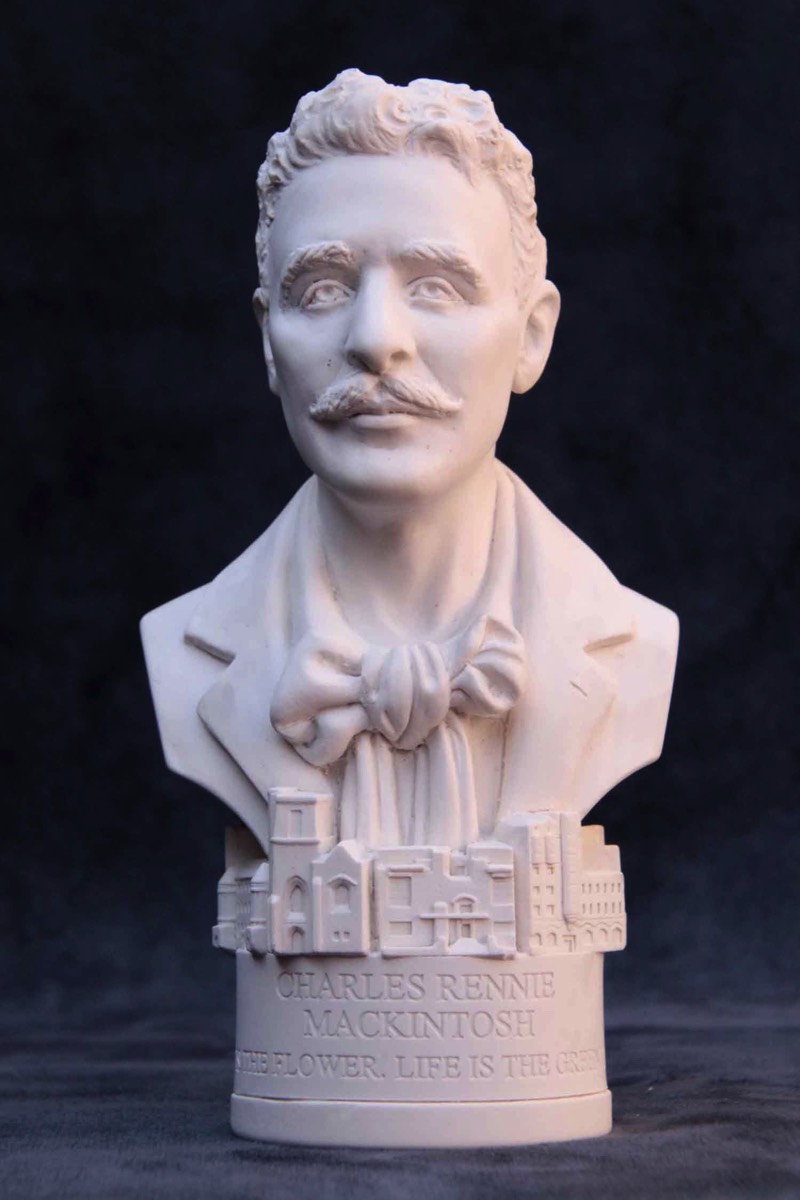 Famous Faces bust of Charles Rennie Mackintosh.