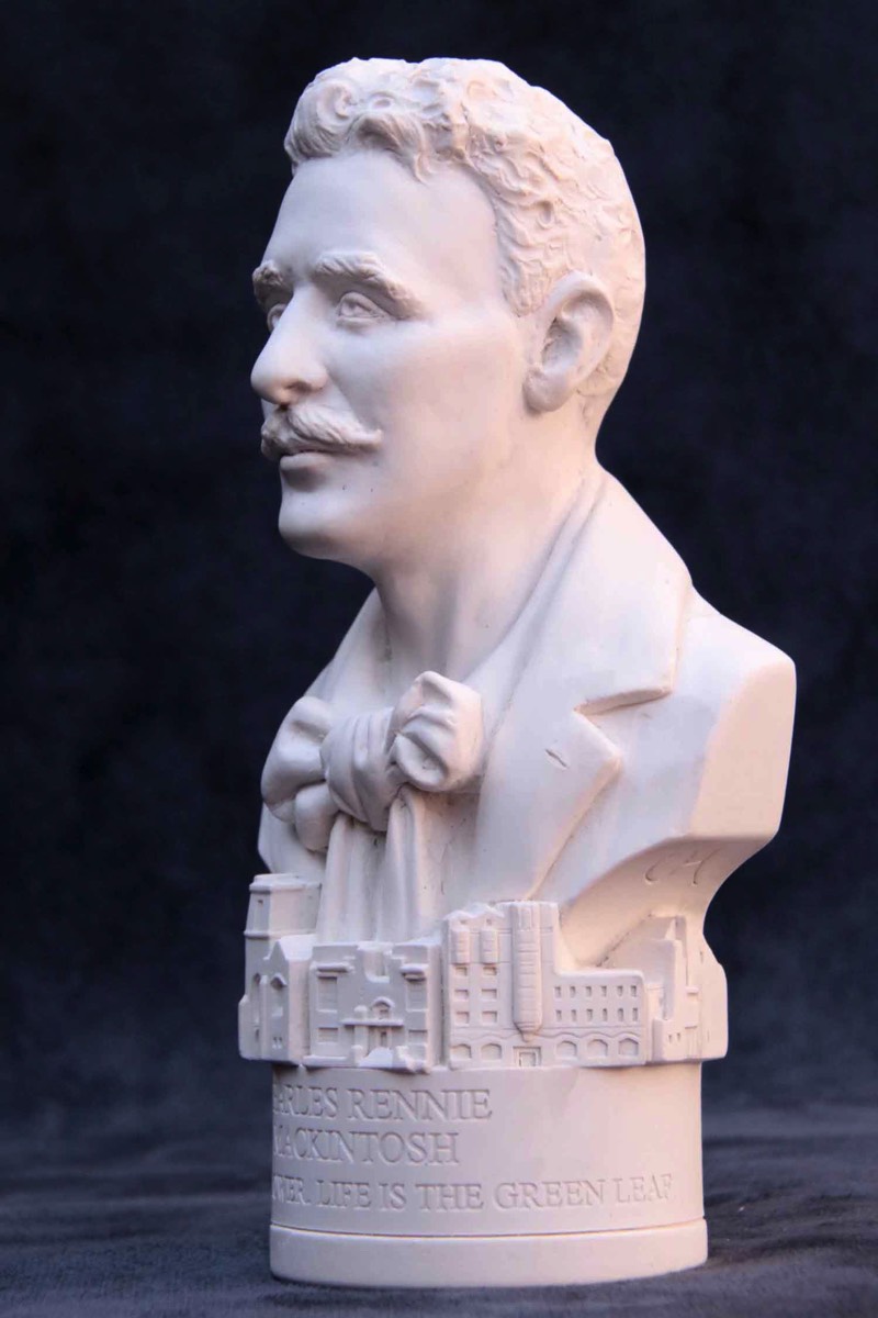 Famous Faces bust of Charles Rennie Mackintosh.