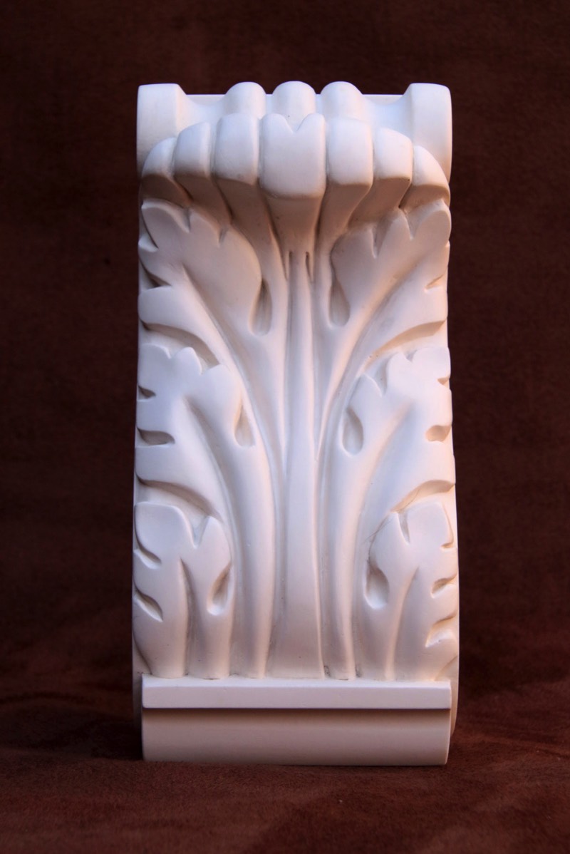 Purchase, Acanthus Leaf bookend, handmade in plaster by the Modern Souvenir Company.