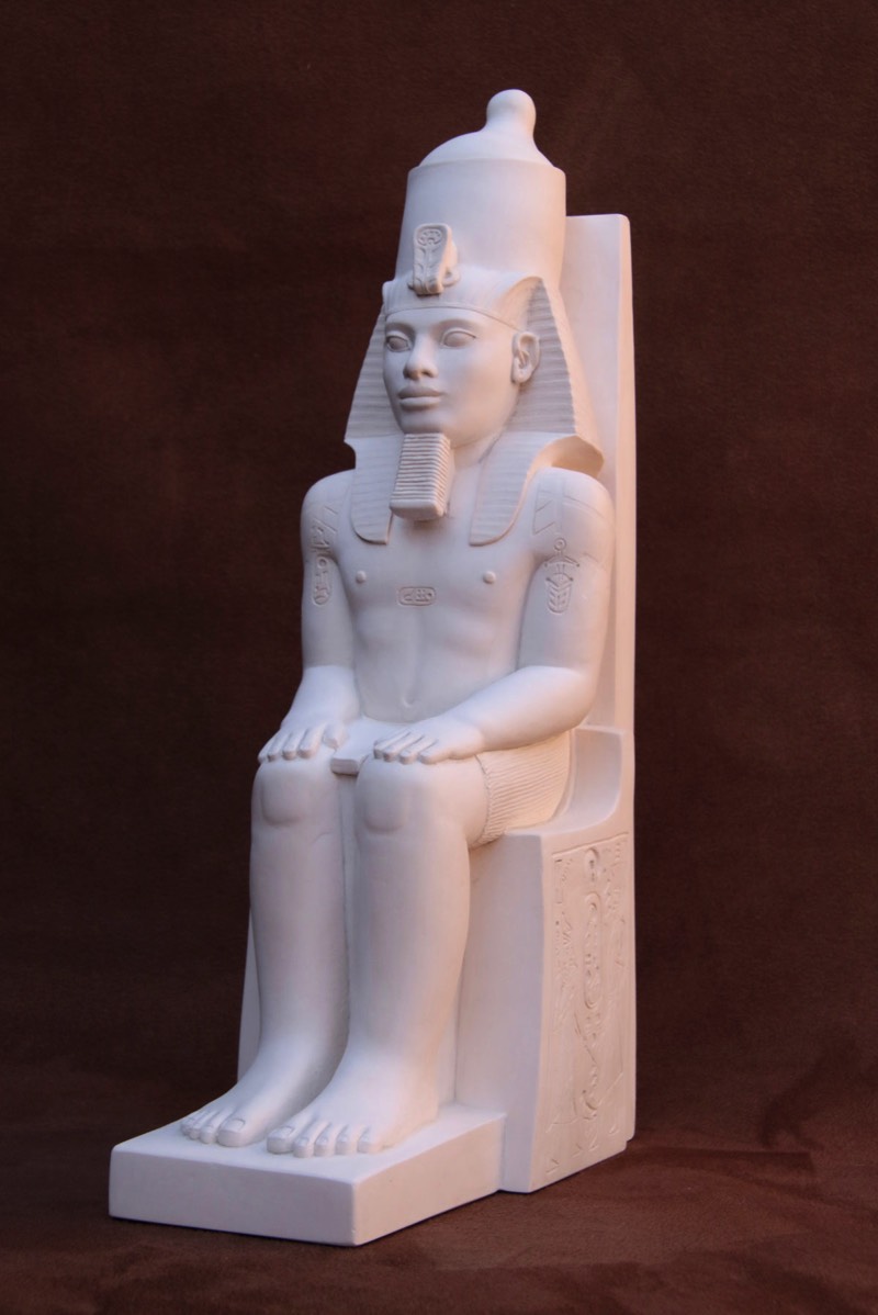 Available for purchase, Rameses II bookend in plaster, handmade by the Modern Souvenir Company.