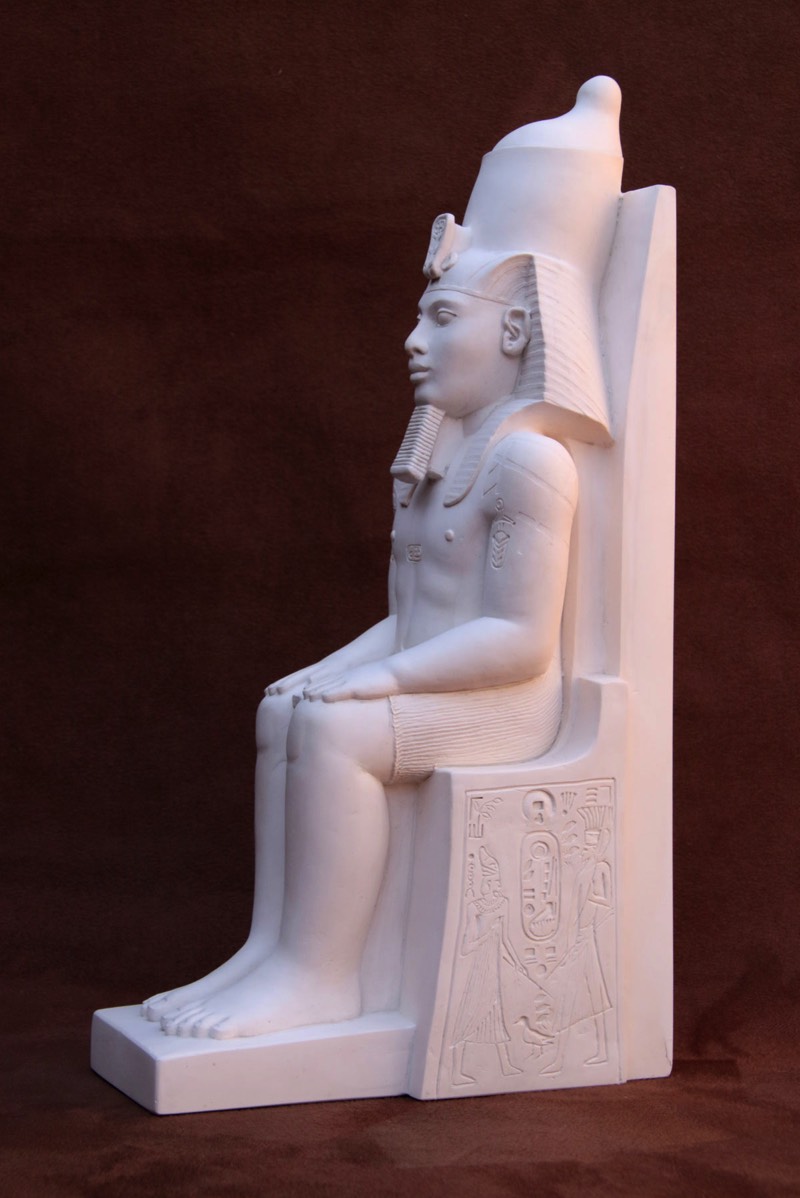 Available for purchase, Rameses II bookend in plaster, handmade by the Modern Souvenir Company.