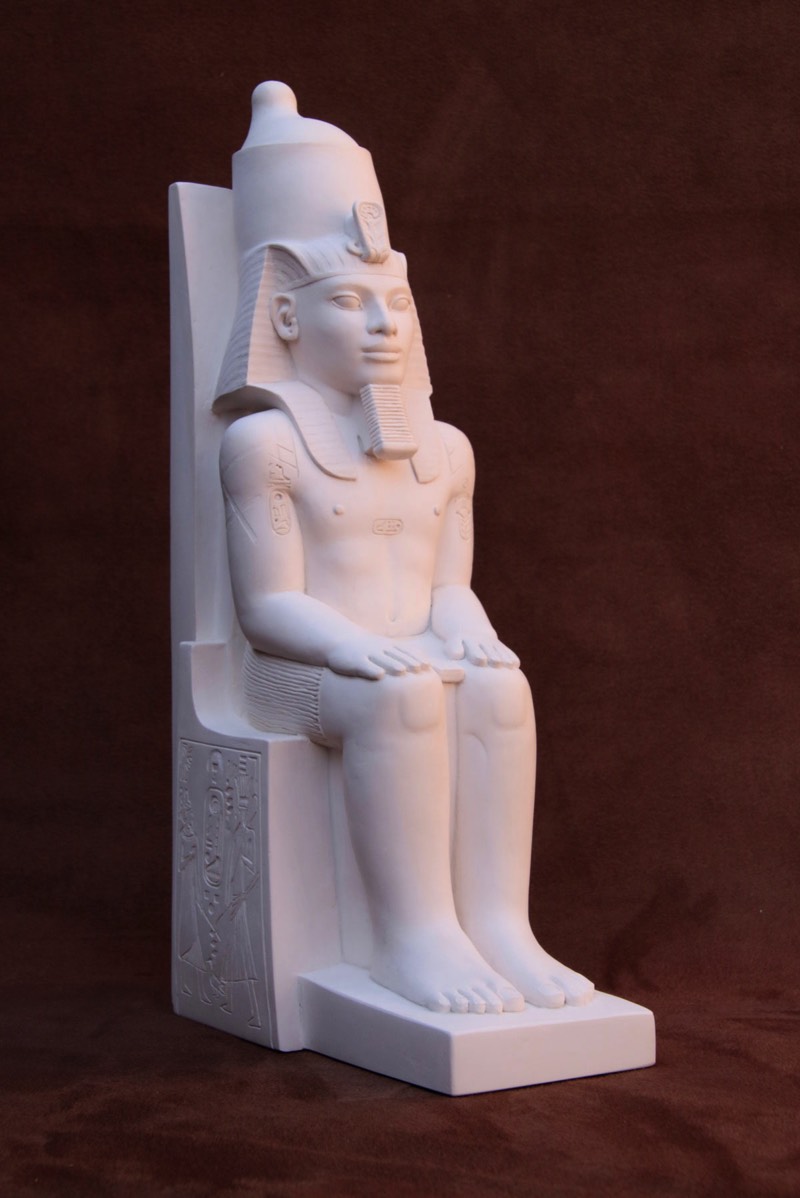 Available for purchase, Rameses II bookend in plaster, handmade by the Modern Souvenir Company.