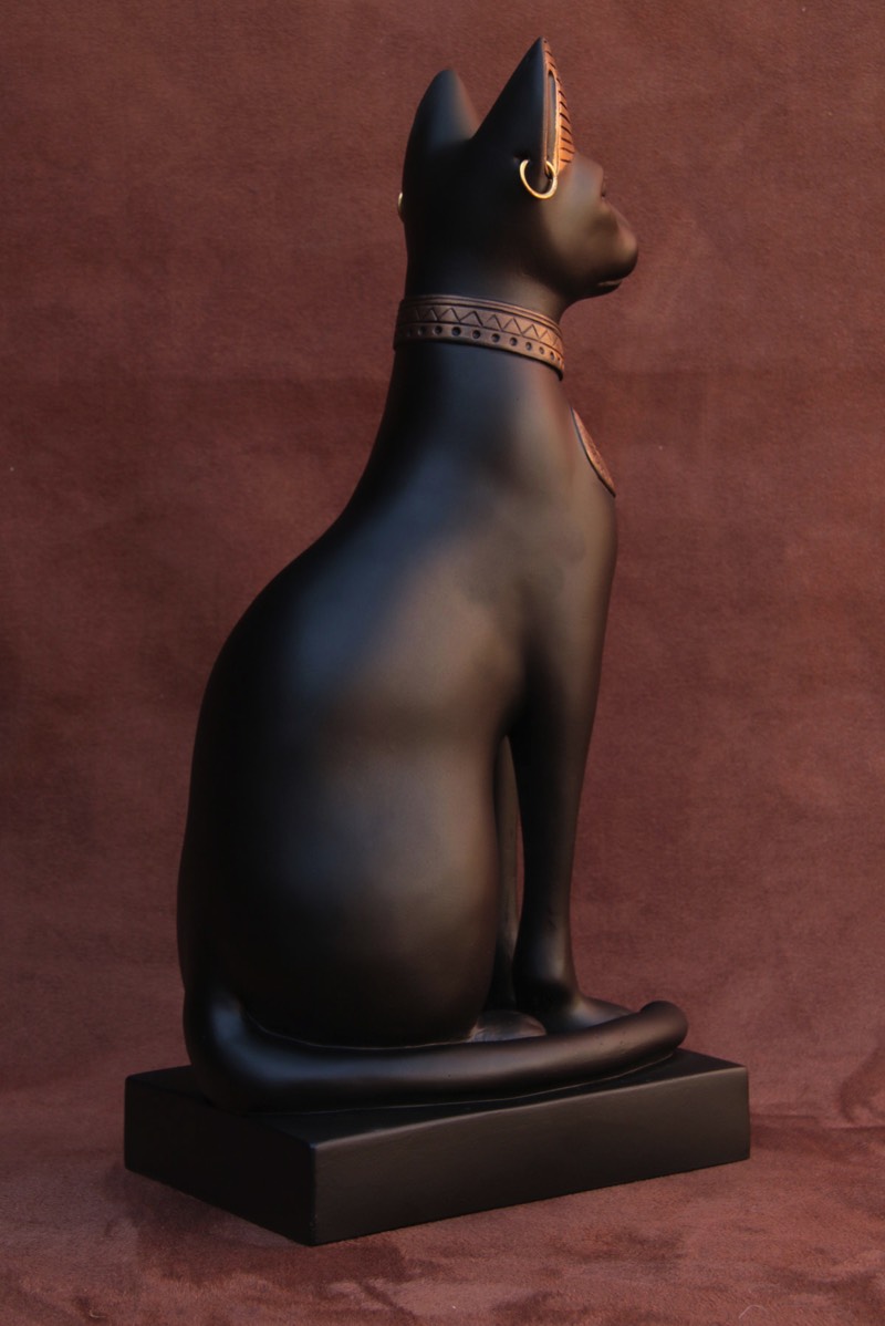 Purchase Egyptian Cat Goddess Bass, handmade in plaster by the Modern Souvenir Company.