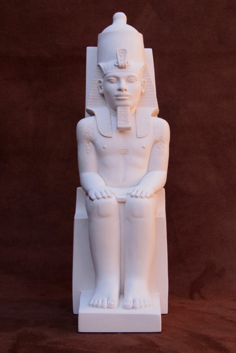 Available for purchase, Rameses II bookend in plaster, handmade by the Modern Souvenir Company.