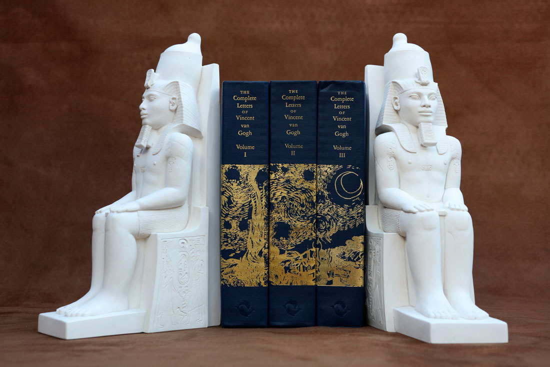 Available for purchase, Rameses II bookend in plaster, handmade by the Modern Souvenir Company.