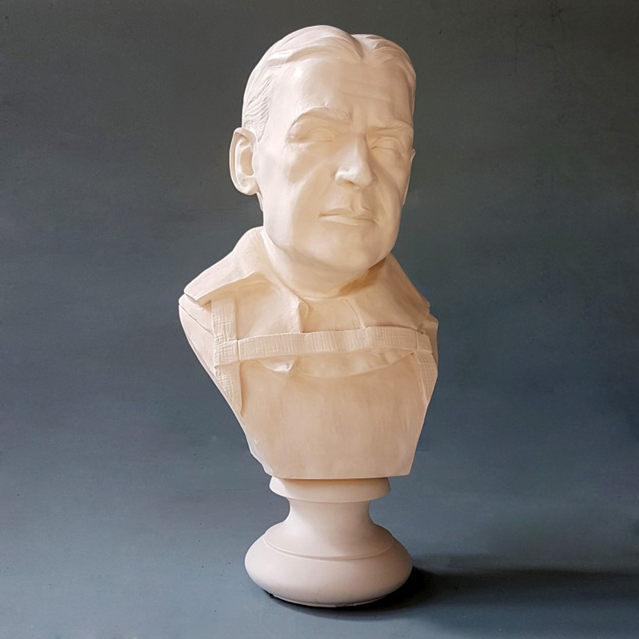 Purchase Sir Ernest Shackleton, Life Size Bust, hand made by The Modern Souvenir Company.