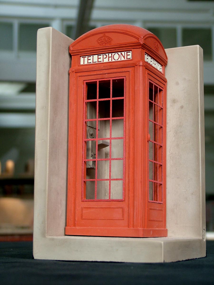 Purchase historical, red British Telephone Box, hand made by The Modern Souvenir Company.