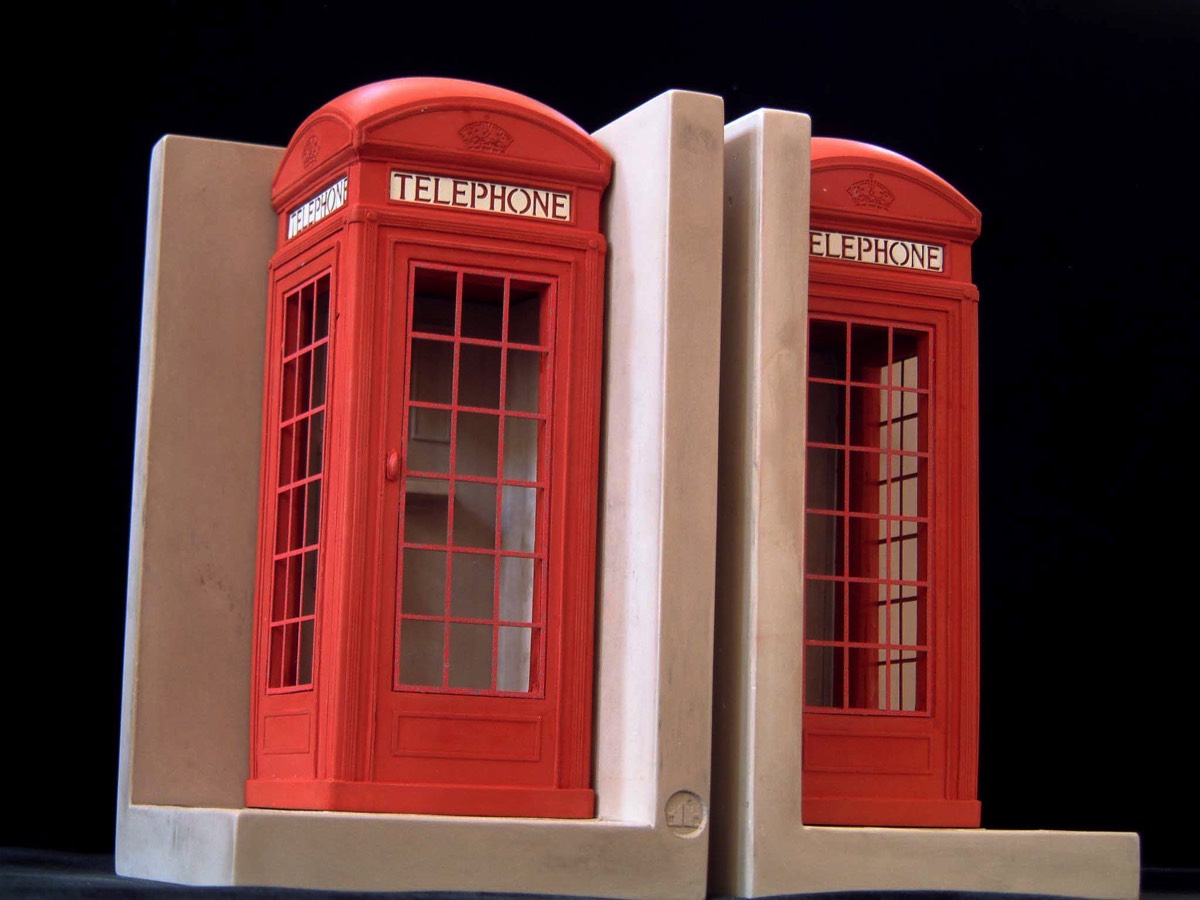 Purchase historical, red British Telephone Box, hand made by The Modern Souvenir Company.