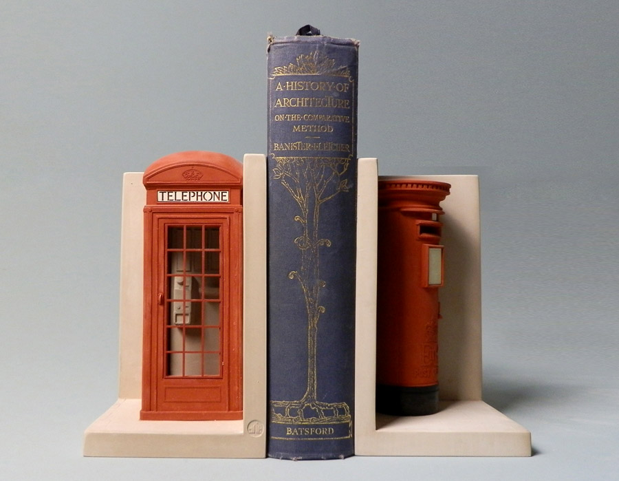 Purchase historical, red British Telephone Box and Post Box, hand made by The Modern Souvenir Company.