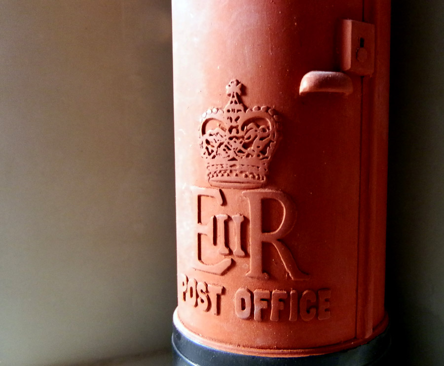 Purchase Historical red British Post Box, hand made by The Modern Souvenir Company.