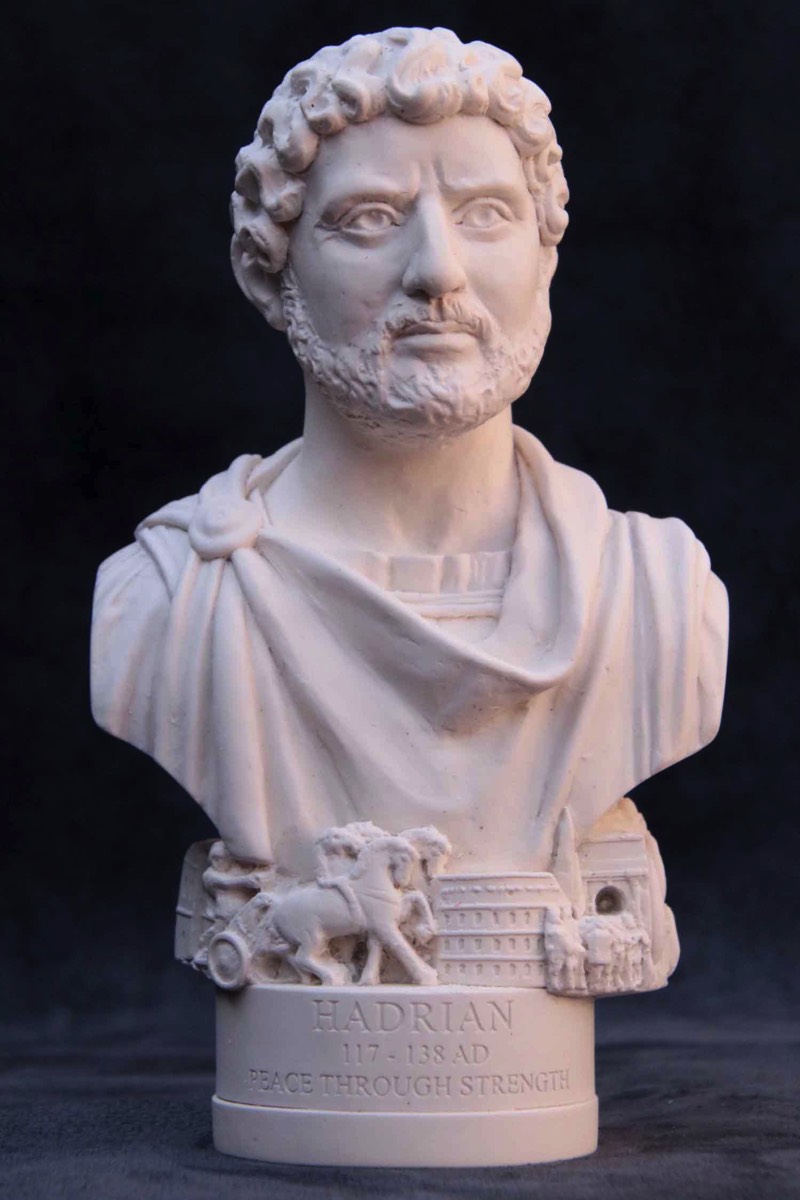 Famous Faces bust of the Roman Emperor Hadrian.