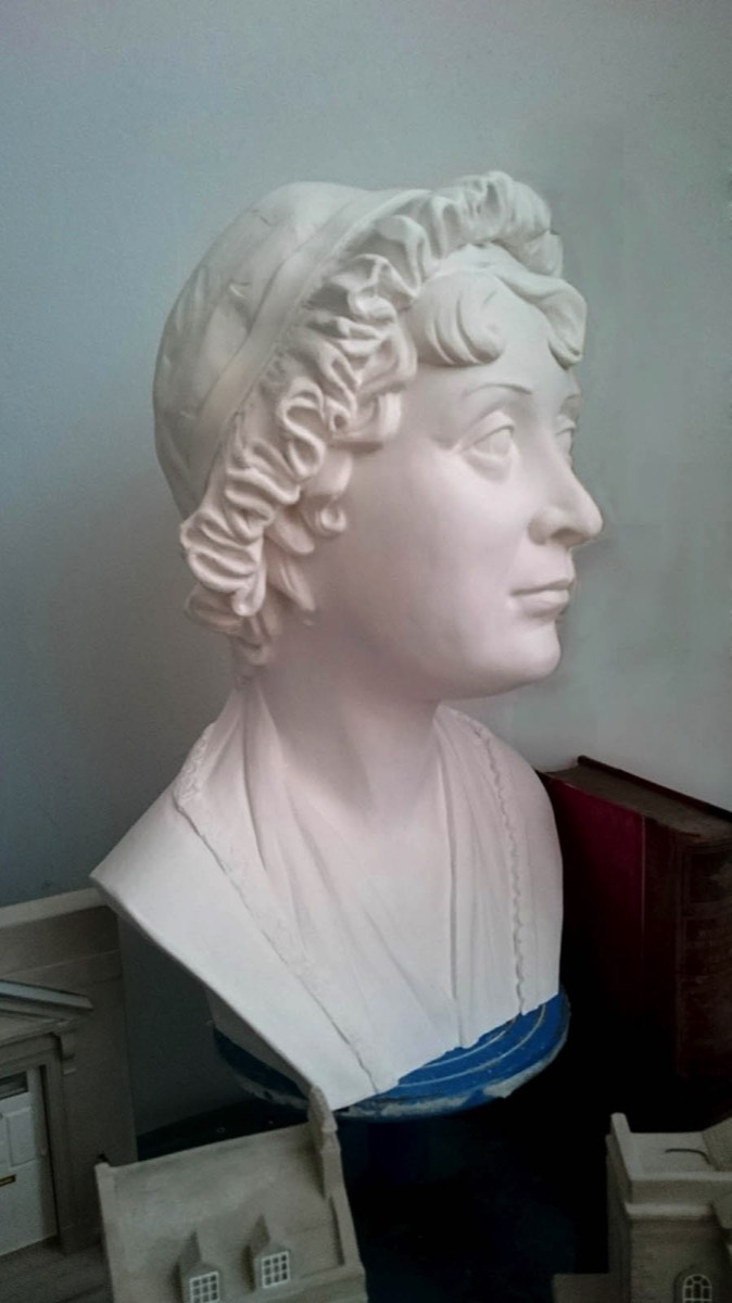 Fatto a mano Busti statue statuette di Jane Austen Made in England 